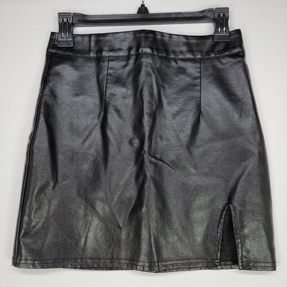 Lulu's Black Mini Skirt Faux Leather XS